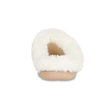 isotoner Clara Embroidered Microsuede Women's Hoodback Slippers
