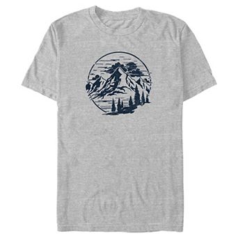 Big & Tall Mountain Front View Graphic Tee