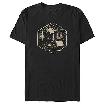 Big & Tall Mountain Camp Site Graphic Tee