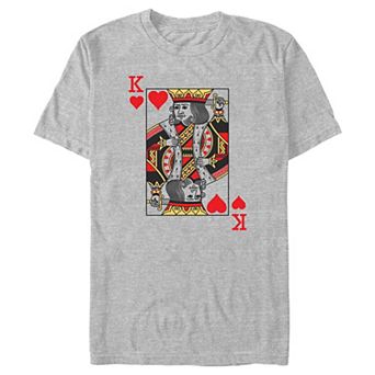 Big & Tall King OF Hearts Card Graphic Tee