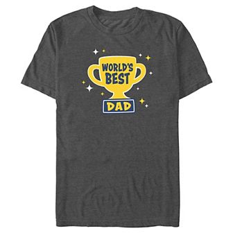 Big & Tall World's Best Dad Trophy Graphic Tee