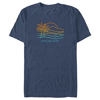 Big & Tall Explore More Gradient Beach Graphic Tee