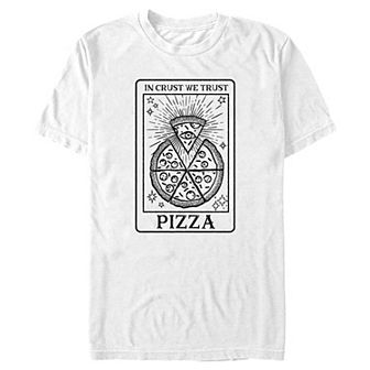 Big & Tall In Crust We Trust Pizza Card Graphic Tee