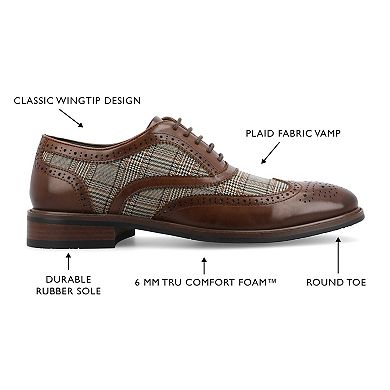 VANCE Jerome Men's Wingtip Oxford Shoes