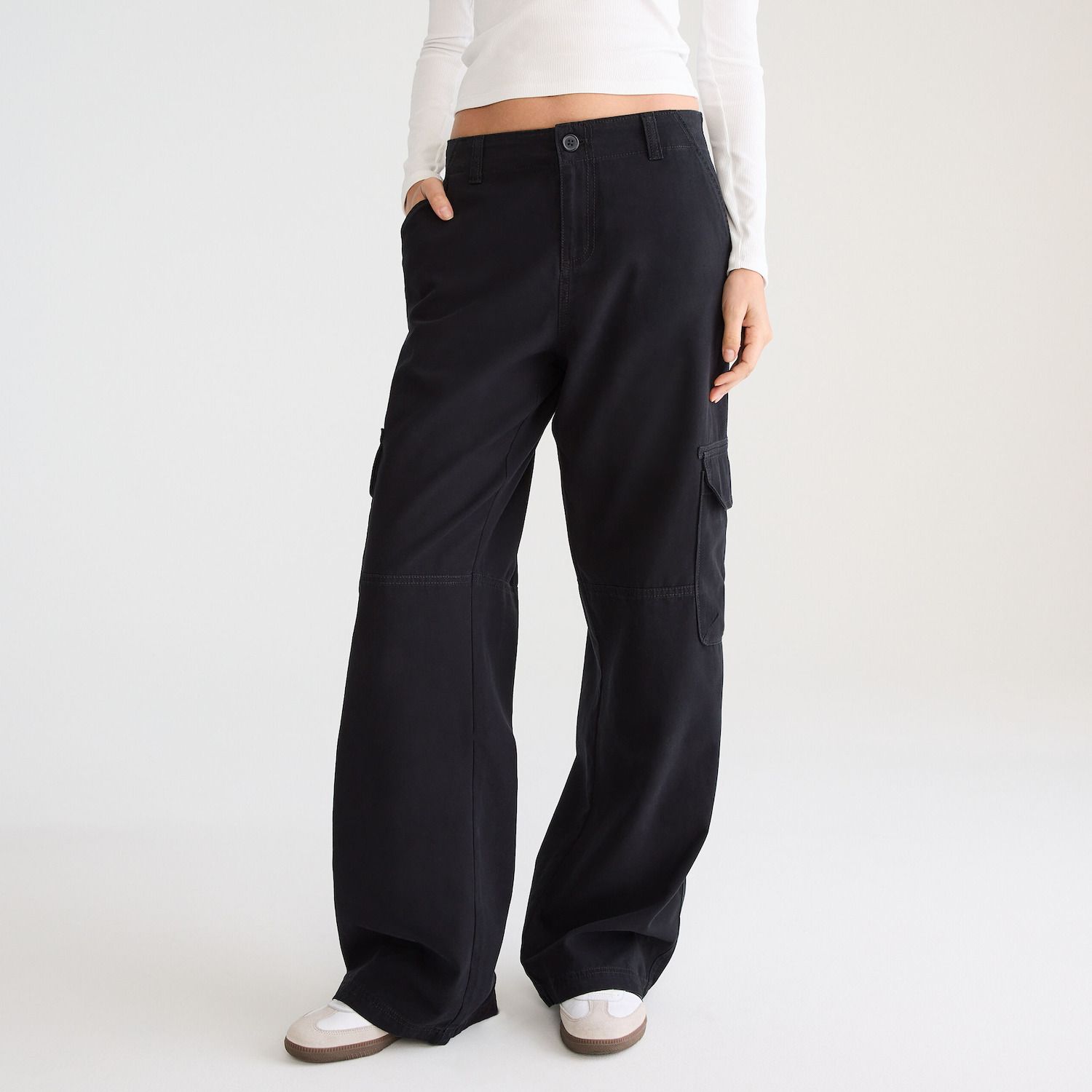 Pantalon Cargo Baggy Noir Asphalt Jr's Taille M - Capri - Neuf Avec étiquettes (NWT)