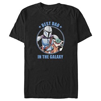 Big & Tall The Mandalorian Best Dad In The Galaxy Stamp Graphic Tee