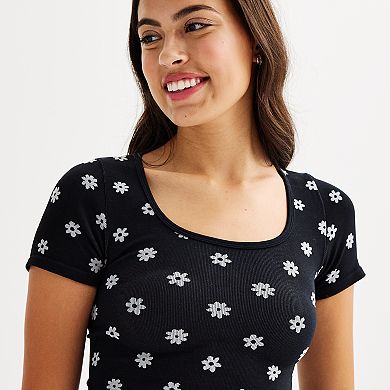 Juniors' Pink Republic Seamless Scoop Neck Top