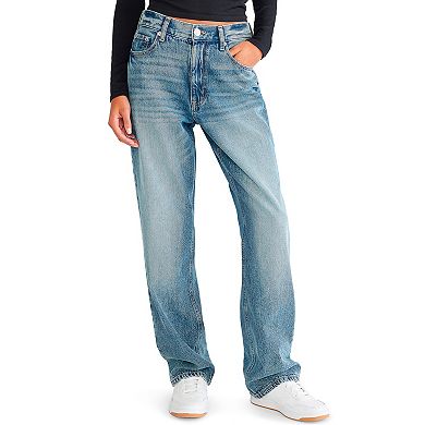 Juniors’ Aeropostale Medium Wash High-Rise Baggy Jeans