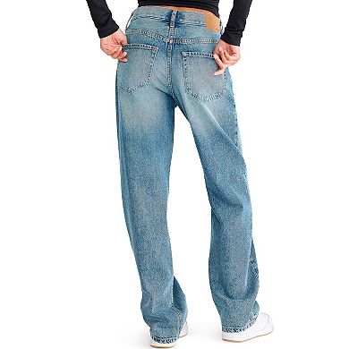 Juniors’ Aeropostale Medium Wash High-Rise Baggy Jeans