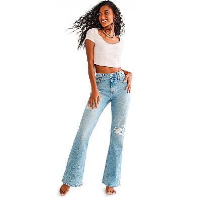 Juniors’ Aeropostale High Waisted Flared Jeans