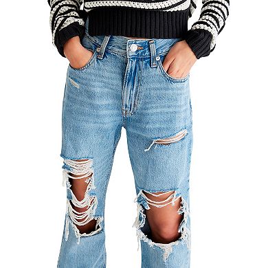 Juniors’ Aeropostale Distressed High-Rise Baggy Jeans