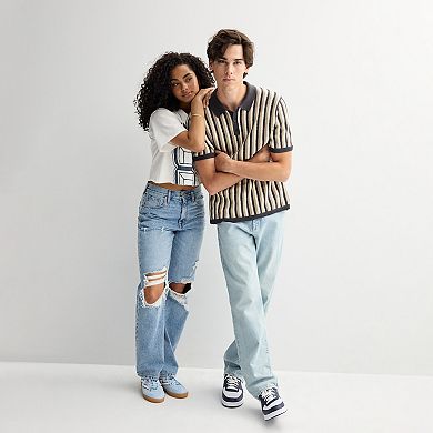 Juniors’ Aeropostale Distressed High-Rise Baggy Jeans