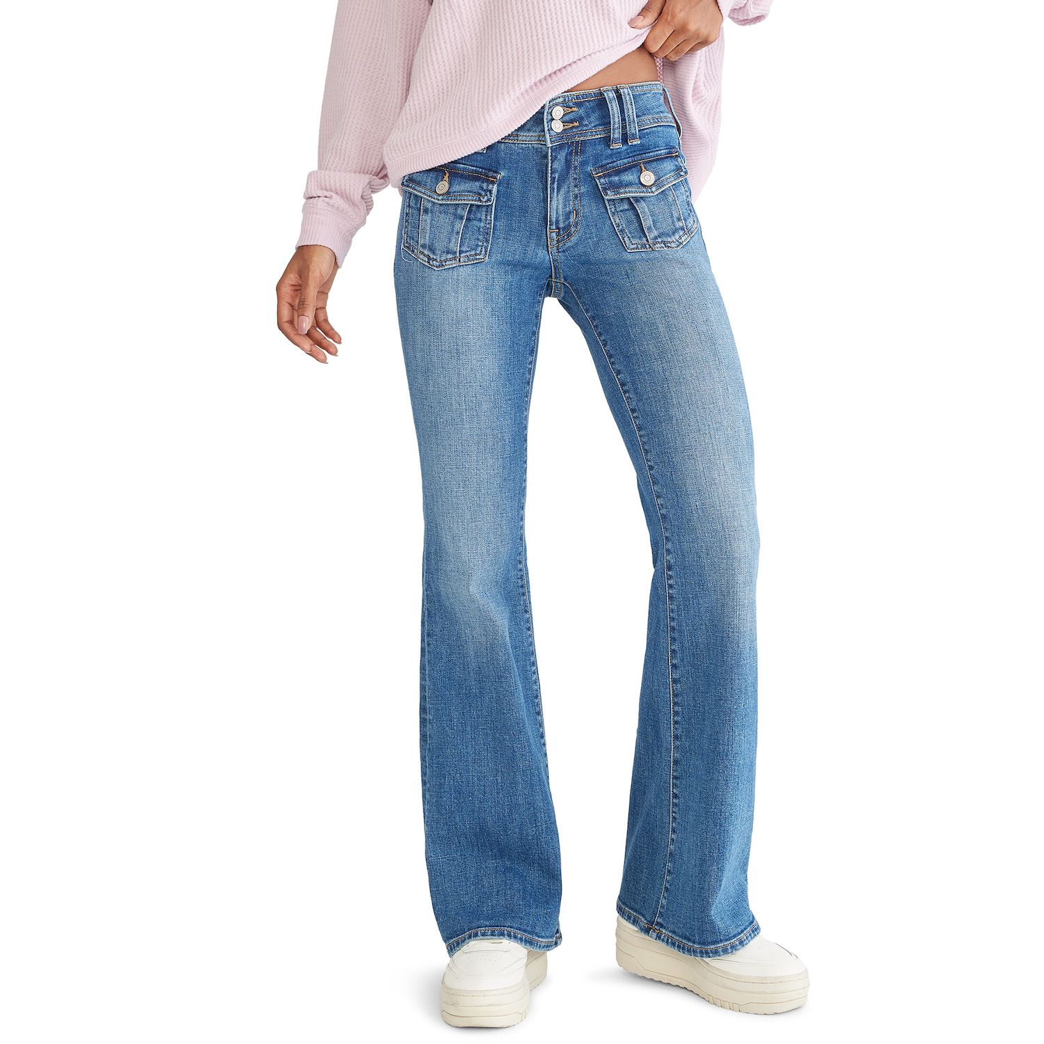 Roaman's - Roaman's Women's Plus Size Straight-Leg Pull-On Stretch Jean