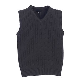 Gioberti Kid's 100% Cotton Soft V-neck Cable Knit Sweater Vest