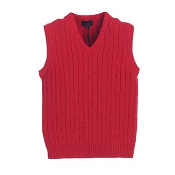 Gioberti Kid's 100% Cotton Soft V-neck Cable Knit Sweater Vest