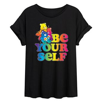 Juniors' Care Bears Be Yourself Pride Oversized Tee