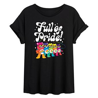 Juniors' Care Bears Full Of Pride Oversized Tee