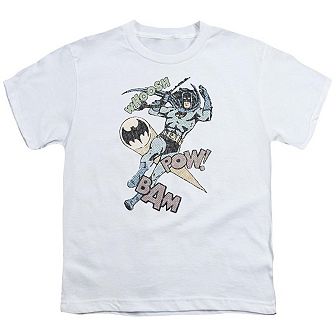 Batman Halftone Swing Short Sleeve Youth T-shirt