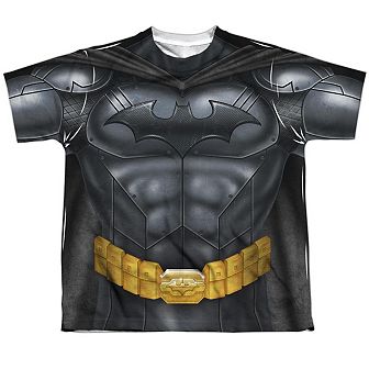 Batman Athletic Uniform Short Sleeve Youth Poly Crew T-shirt