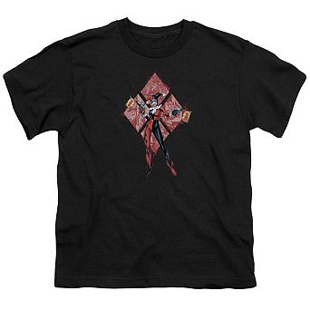 Batman Harley Quinn (diamonds) Short Sleeve Youth T-shirt
