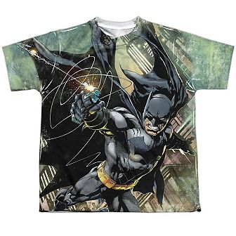 Batman Catch Short Sleeve Youth Poly Crew T-shirt