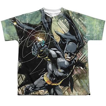 Batman Catch Short Sleeve Youth Poly Crew T-shirt