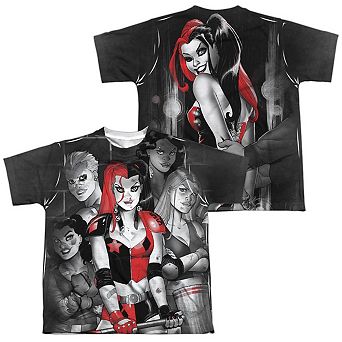 Batman Bad Girls Short Sleeve Youth Poly Crew T-shirt