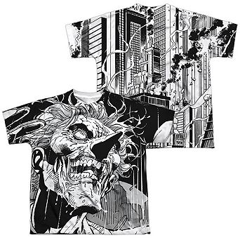 Batman Joker Short Sleeve Youth Poly Crew T-shirt