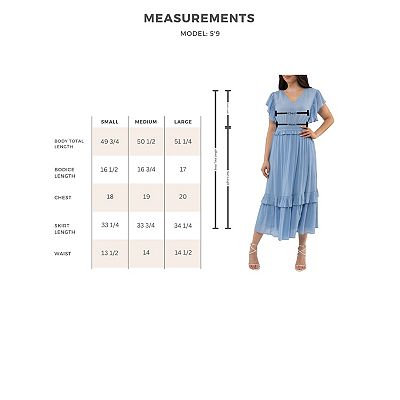August Sky Women s Empire Waist Midi Dress
