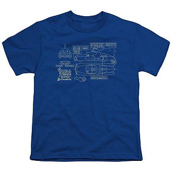 Batman Batmobile Short Sleeve Youth T-shirt