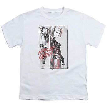Batman Ink Wash Harley Short Sleeve Youth T-shirt