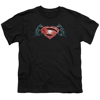 Batman V Superman Industrial Logo Short Sleeve Youth T-shirt