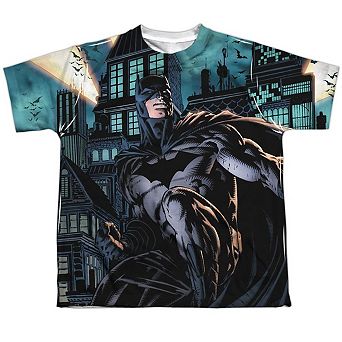 Batman Coming For You Short Sleeve Youth Poly Crew T-shirt