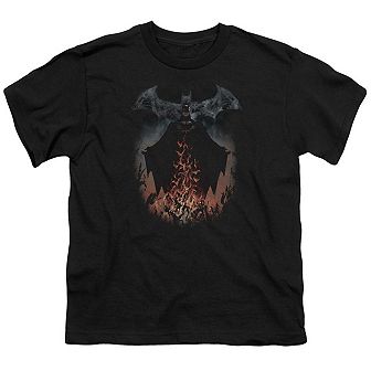 Batman Smoke & Fire Short Sleeve Youth T-shirt