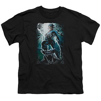 Batman Night Light Short Sleeve Youth T-shirt