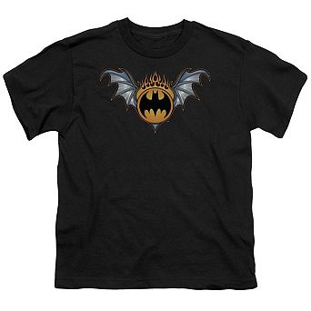 Batman Bat Wings Logo Short Sleeve Youth T-shirt