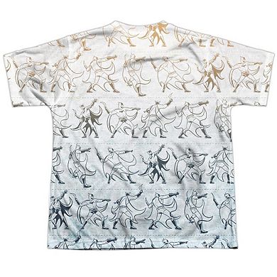 Batman Batarang Pattern Short Sleeve Youth Poly Crew T-shirt