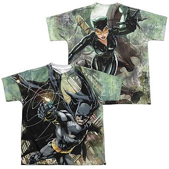 Batman Catch Short Sleeve Youth Poly Crew T-shirt