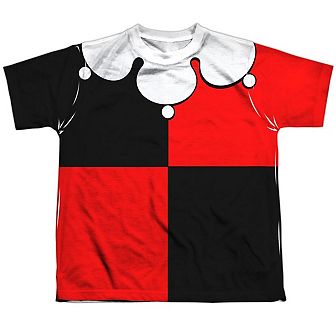 Batman Quinn Costume Short Sleeve Youth Poly Crew T-shirt