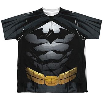 Batman Uniform Short Sleeve Youth Poly Crew T-shirt