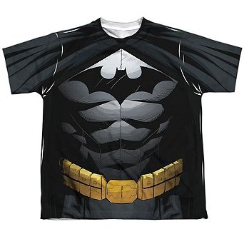 Batman Uniform Short Sleeve Youth Poly Crew T-shirt