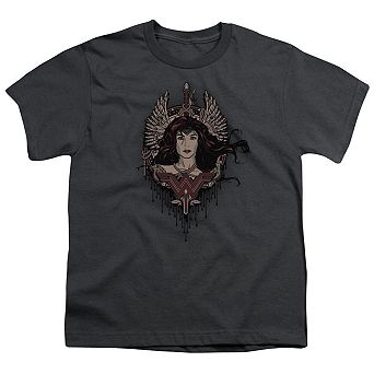 Batman V Superman Winged Goddess Short Sleeve Youth T-shirt