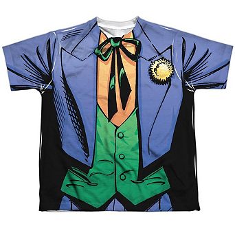Batman Joker Uniform Short Sleeve Youth Poly Crew T-shirt