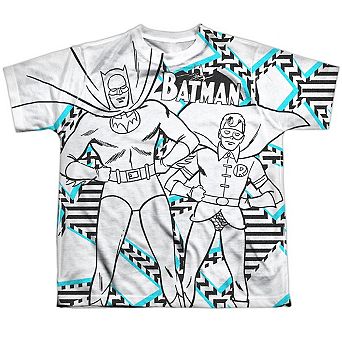 Batman Gaudy Bat Short Sleeve Youth Poly Crew T-shirt