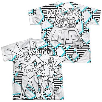 Batman Gaudy Bat Short Sleeve Youth Poly Crew T-shirt