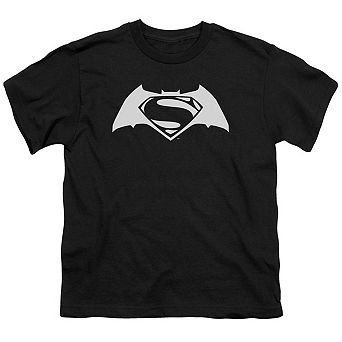 Batman V Superman Simple Logo Short Sleeve Juvenile T-shirt