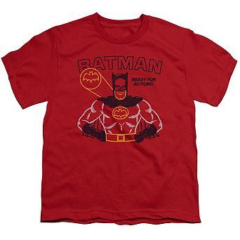 Batman Ready For Action Short Sleeve Juvenile T-shirt