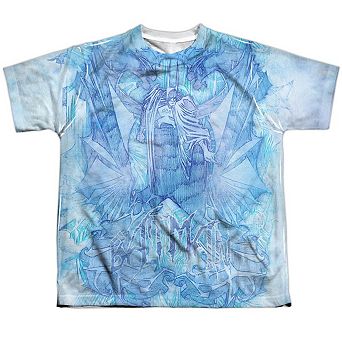 Batman Brooding Short Sleeve Youth Poly Crew T-shirt