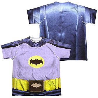 Batman Classic Tv Batman Costume Short Sleeve Youth Poly Crew T-shirt