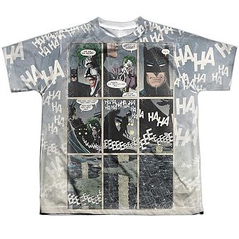 Batman Last Laugh Short Sleeve Youth Poly Crew T-shirt